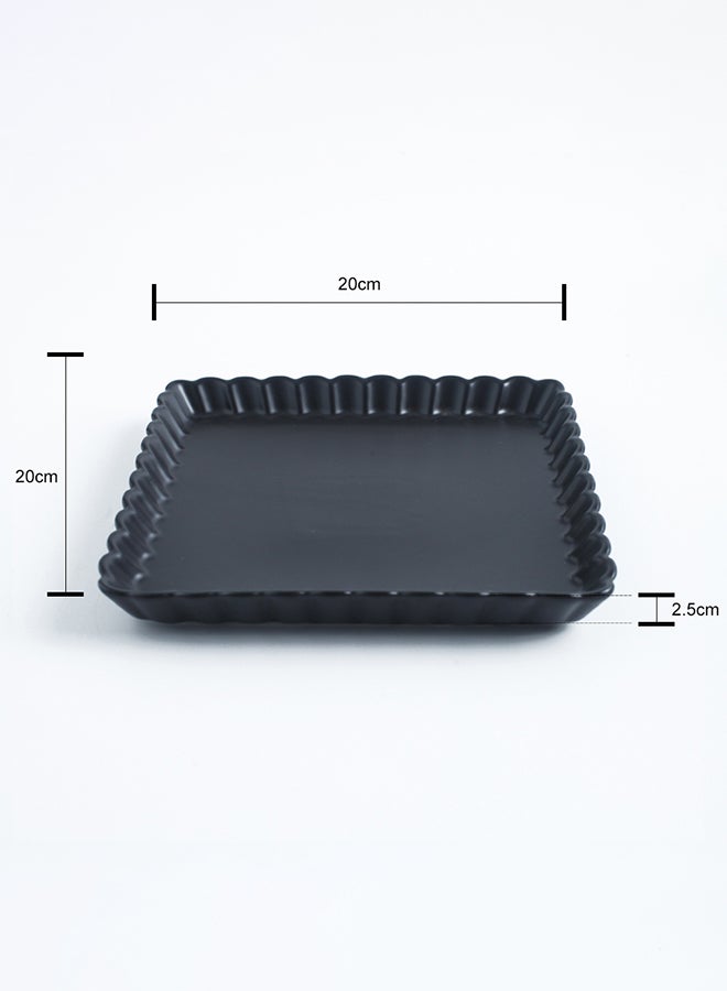 شاربدو طبق بيتزا أقحواني مربع أسود 20x20x2.5سم  - Image 5