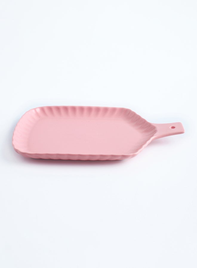 Chrysanthemum Ceramic Rectangle Ovendish With Handle Pink 13inch - v1596632497/N32621904A_3