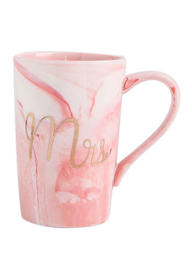 Shuer Ceramic Cup Pink 7.9x12.3cm - Image 1