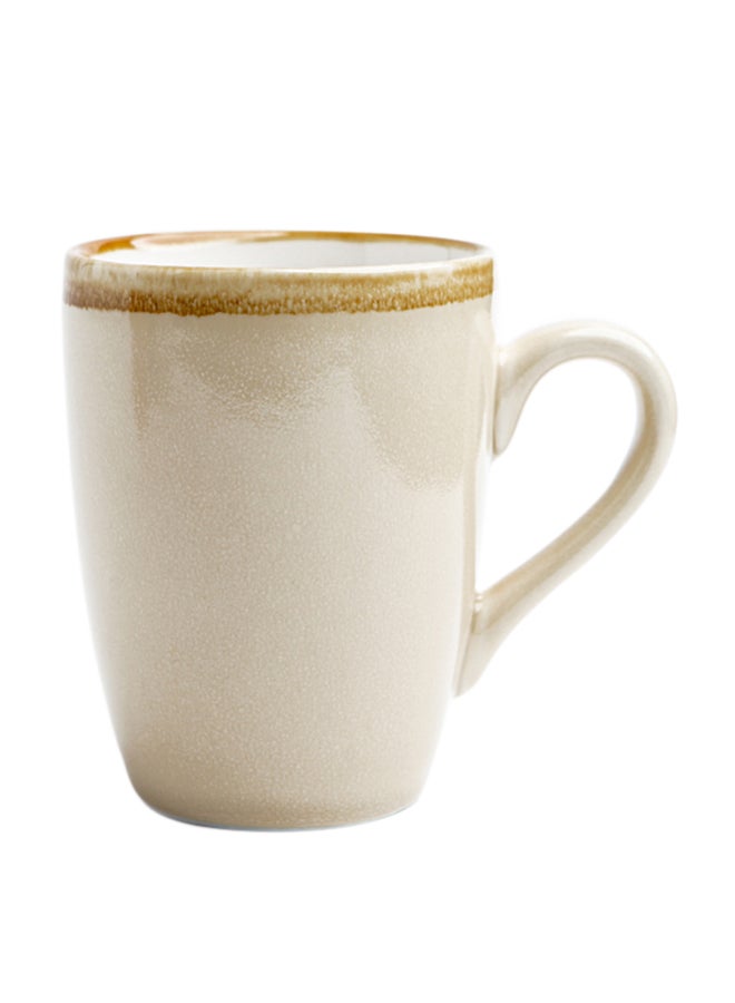 Shuer Ceramic Kiln Changing Glaze Mug Beige 11.5x8.2x11cm  - Image 1