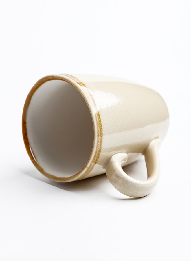 Shuer Ceramic Kiln Changing Glaze Mug Beige 11.5x8.2x11cm  - Image 4