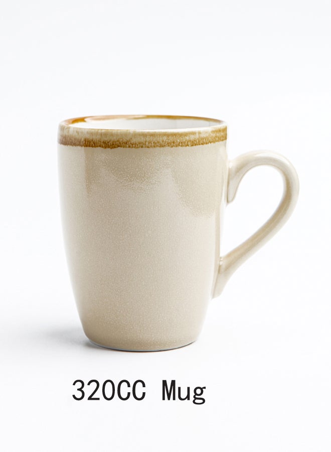 Shuer Ceramic Kiln Changing Glaze Mug Beige 11.5x8.2x11cm  - Image 2