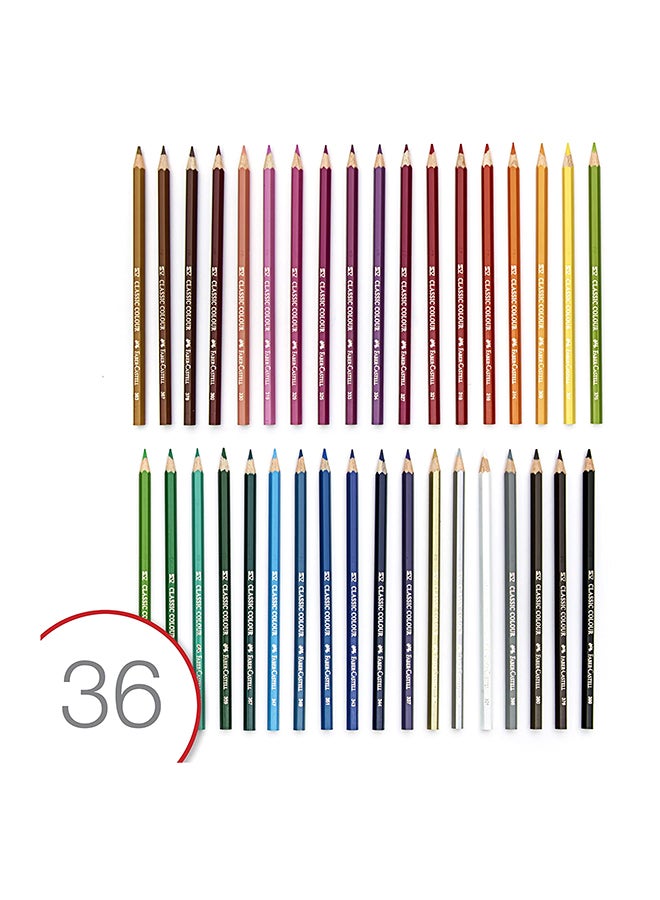 FABER-CASTELL - 36-Piece Classic Colour Pencil Set Multicolour - Image 1