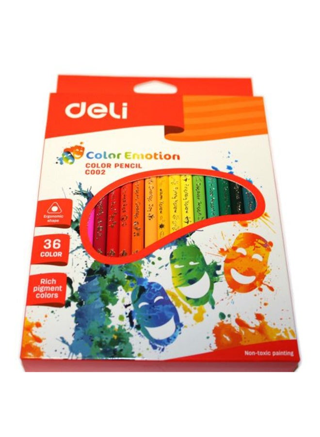 ديلي طقم أقلام رصاص ملونة مكون من 36 قطعة متعدد الألوان - Image 2
