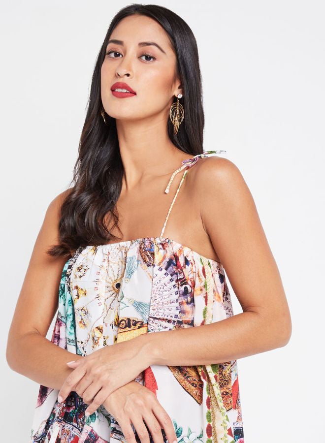 ZYLIST Printed Square Neck Blouse Multicolour  - Image 4