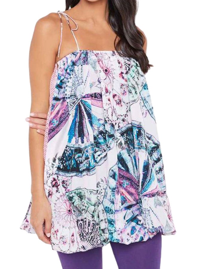 ZYLIST - Printed Square Neck Blouse Multicolour - Image 1
