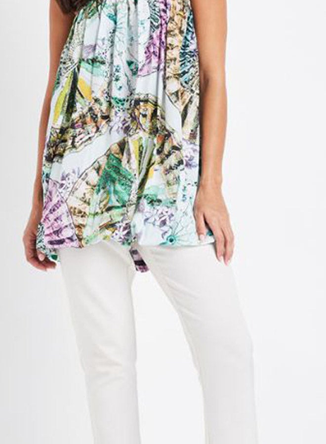 ZYLIST Printed Square Neck Blouse Multicolour  - Image 3