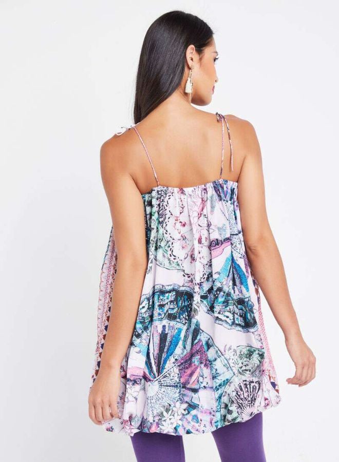 ZYLIST - Printed Square Neck Blouse Multicolour - Image 1