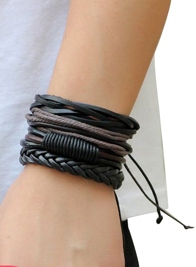 طقم أساور مضفرة مكون من 4 قطع