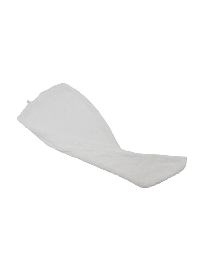 Lushh Cotton Terry Hair Towel Wrap White 68x23cm  - Image 2