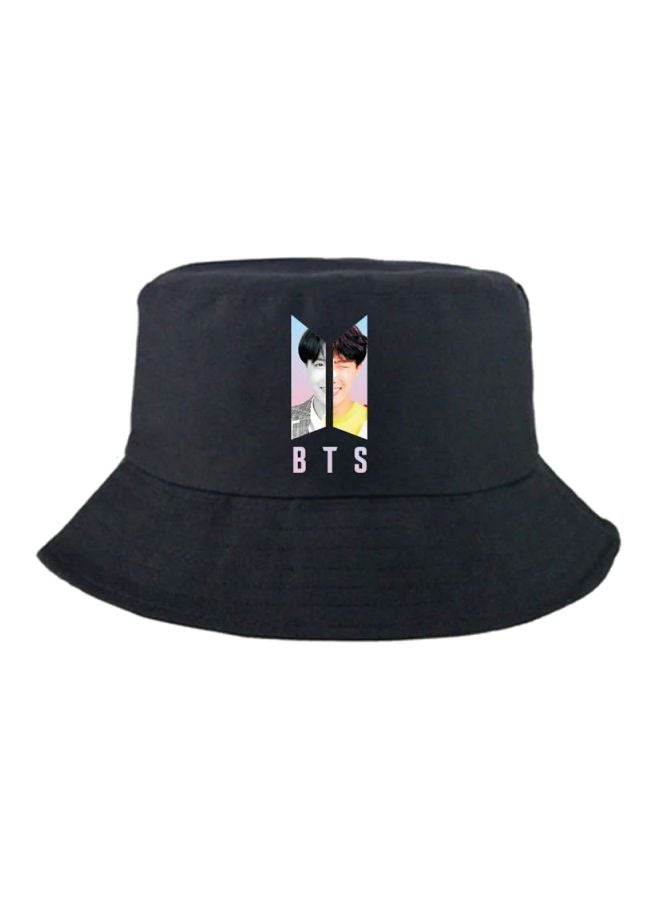 J-Hope Printed Bucket Hat Black/Yellow/Grey - Image 1