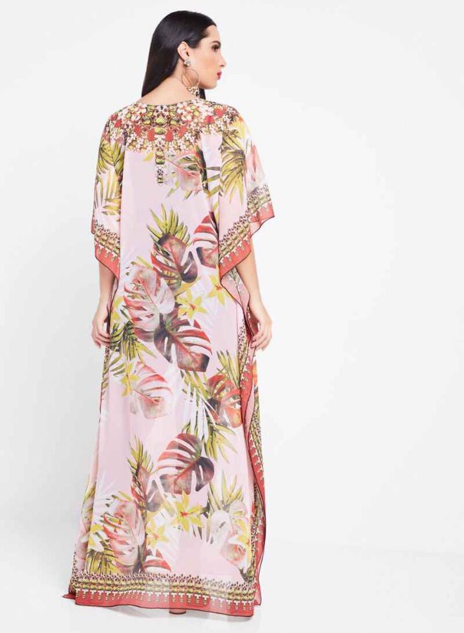 ZYLIST - Crystal Batwing Sleeve Printed Kaftan Multicolour - Image 1