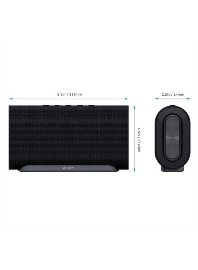 Aukey - Eclipse Bluetooth Wireless Speaker Black - Image 1