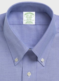 Brooks Brothers Collared Buttoned Down Shirt Blue  - Image 3