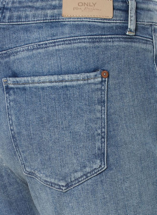 ONLY - Ripped Skinny Fit Casual Jeans Blue - Image 1