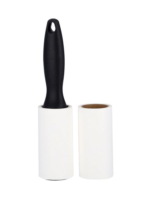 2 Pieces Set Lint Roller Re-Usable Roller Stick 60 Sheets 10Cm Multicolor Black/White 10cm