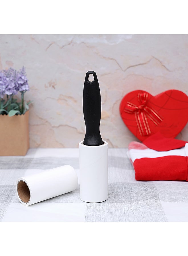 Royalford - 2 Pieces Set Lint Roller Re-Usable Roller Stick 60 Sheets 10Cm Multicolor Black/White 10cm - Image 1