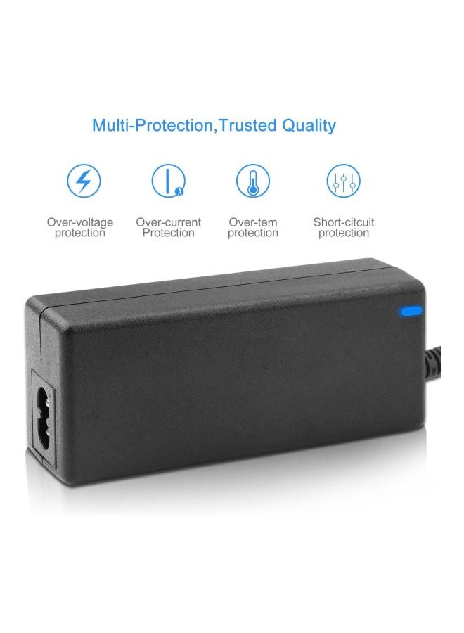 HP AC Power Adapter Laptop Charger With Power Cord Black - Image 4