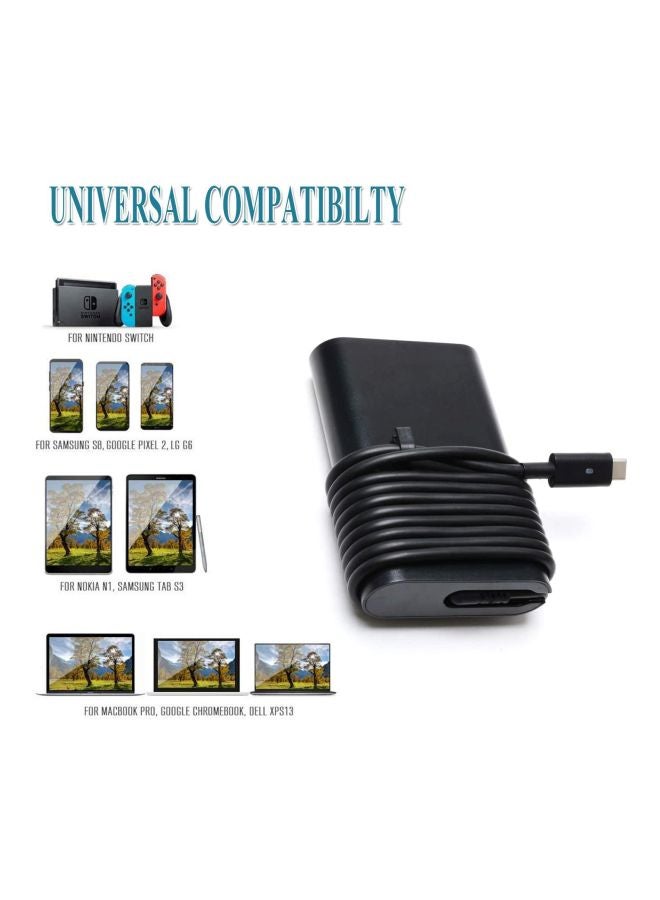 USB C Charger Power Adapter Black