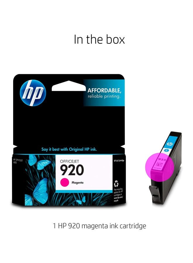 HP Original Ink Cartridge 920 Magenta - Image 2