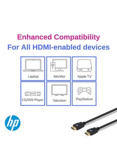 HP High Speed ​​HDMI Cable Black/Gold  - Image 5