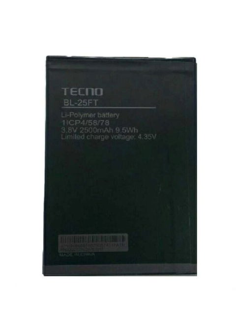2500.0 mAh Replacement Battery For Tecno W3 Black