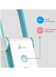 TP-LINK AC1200 Wi-Fi Range Extender With AC Passthrough 4.9 x 2.8 x 3.0inch White/Blue  - Image 3