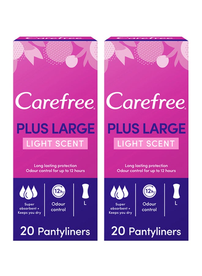 Carefree Maxi Light Scent Large Panty Liners Pack of 2 