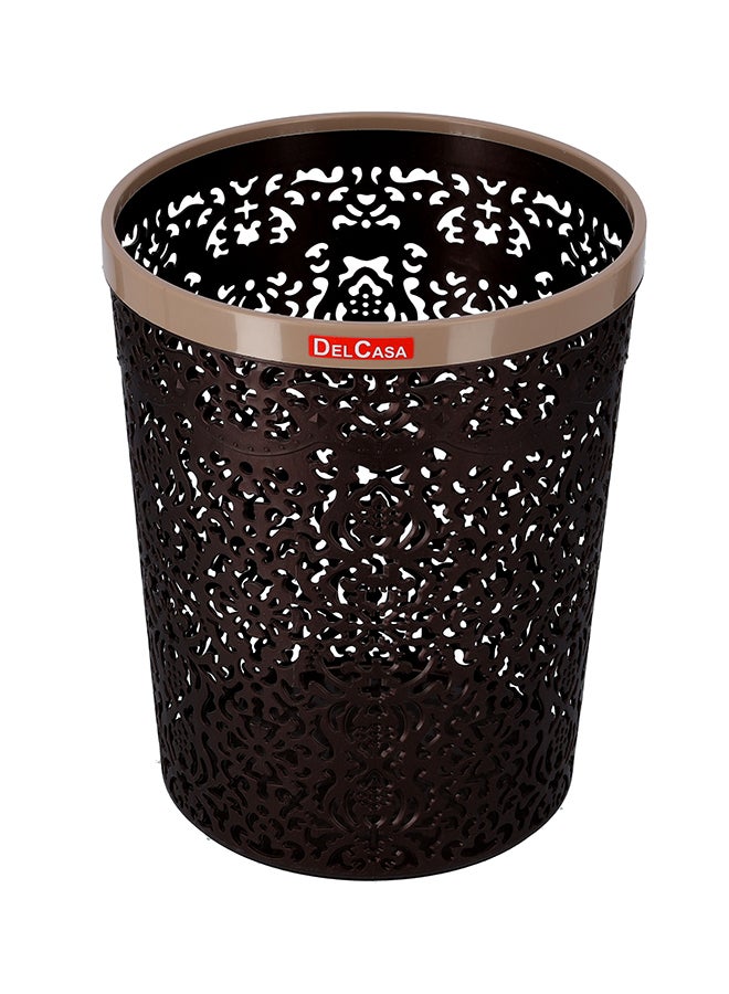 DELCASA Plastic Dust Bin Brown 22cm  - Image 2