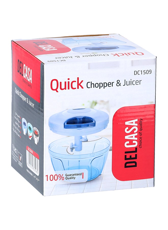 DELCASA 3-In-1 Quick Chopper Blue/Silver 12cm  - Image 5