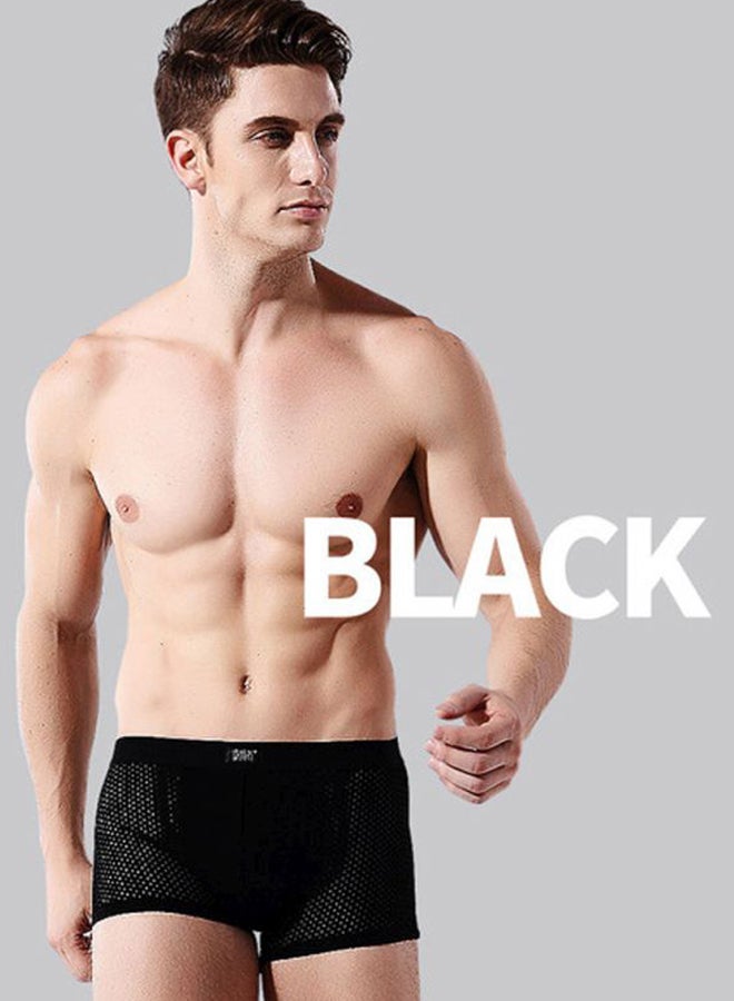 Joychic 4-Piece Breathable Boxer Set Blue/Black/Grey - Image 3