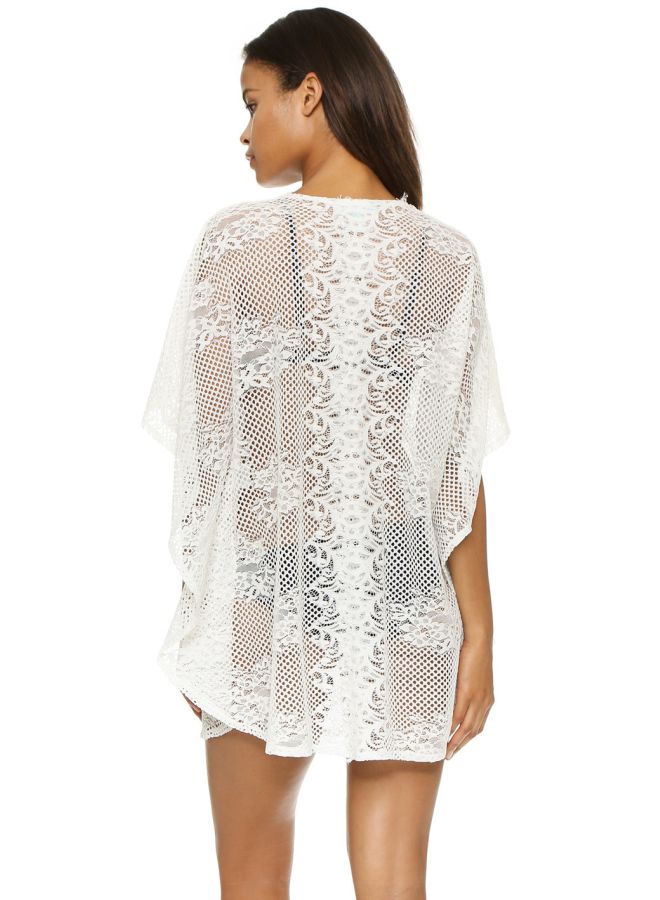 Joychic Asymmetric Neck Bikini Cover Up White  - Image 2