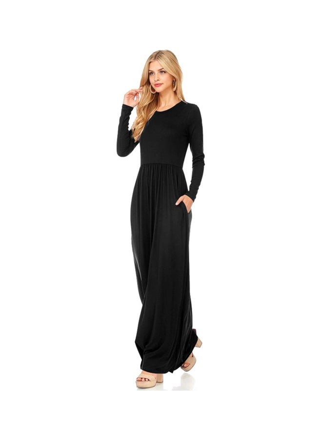 Long Sleeves Dress Black  - Image 4