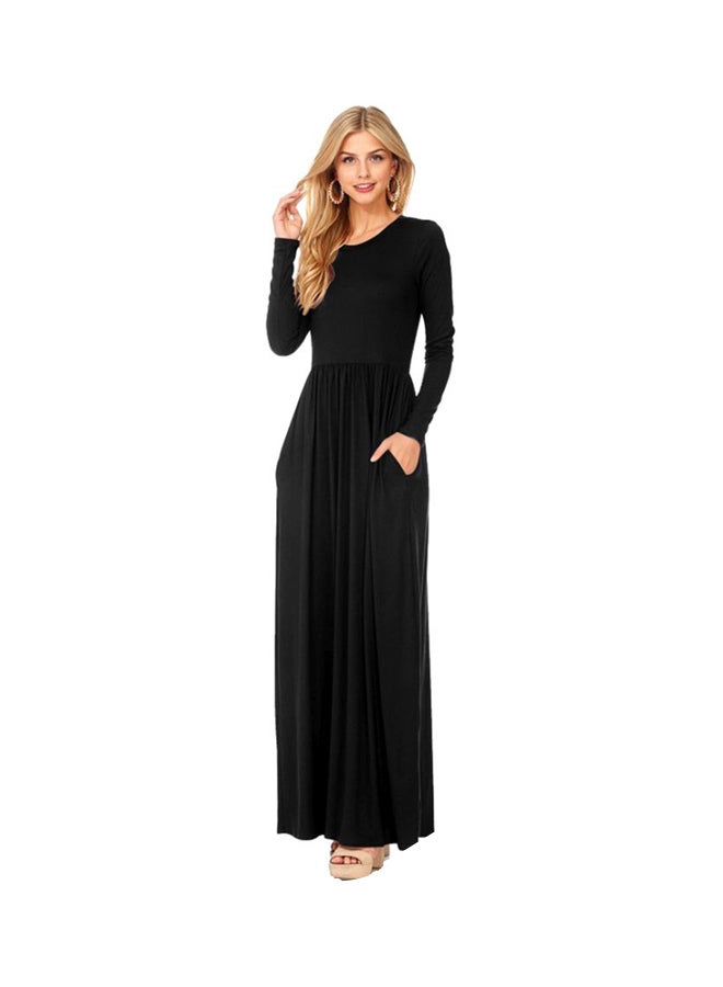 Long Sleeves Dress Black  - Image 1