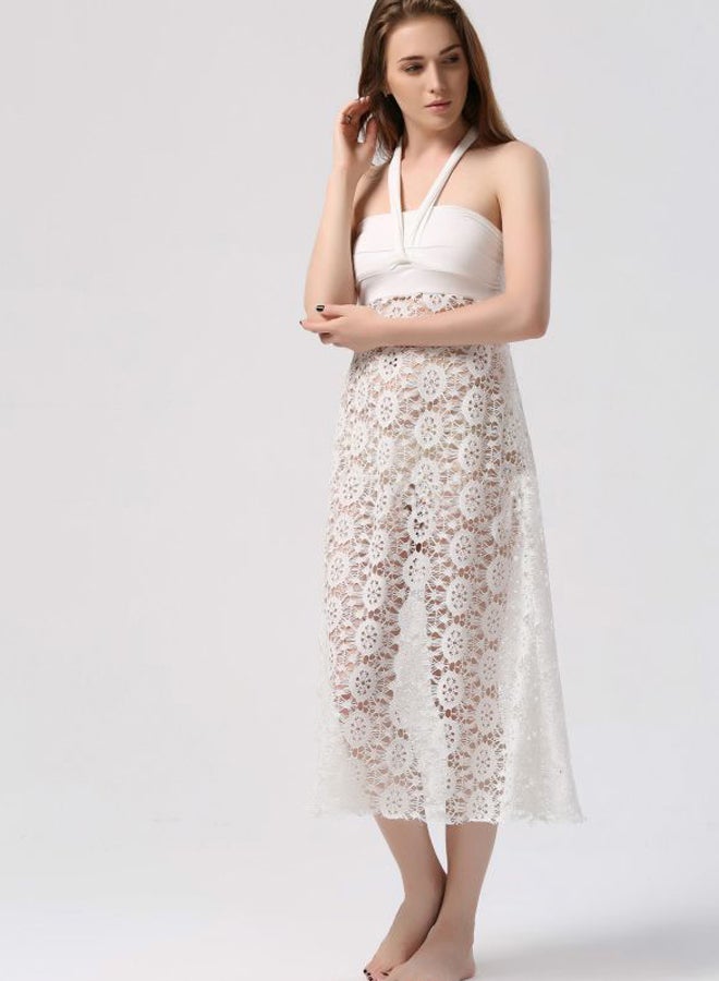 Joychic Multifunctional Lace Bikini Cover Up White  - Image 1