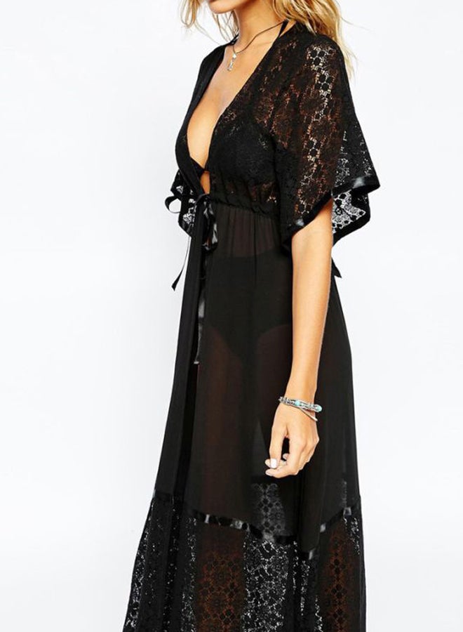 Joychic Lace Bikini Cover Up Black  - Image 3