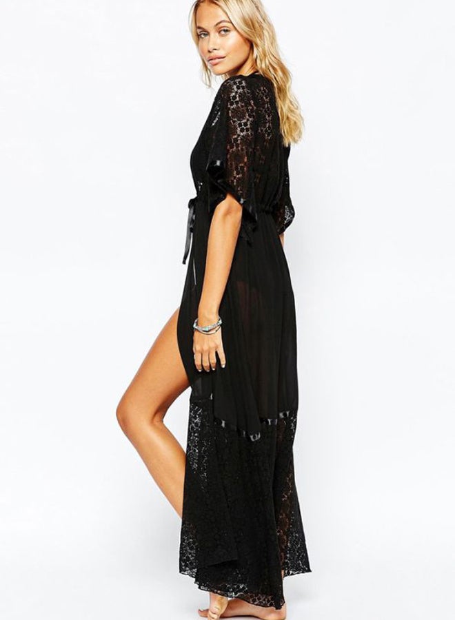 Joychic Lace Bikini Cover Up Black  - Image 2