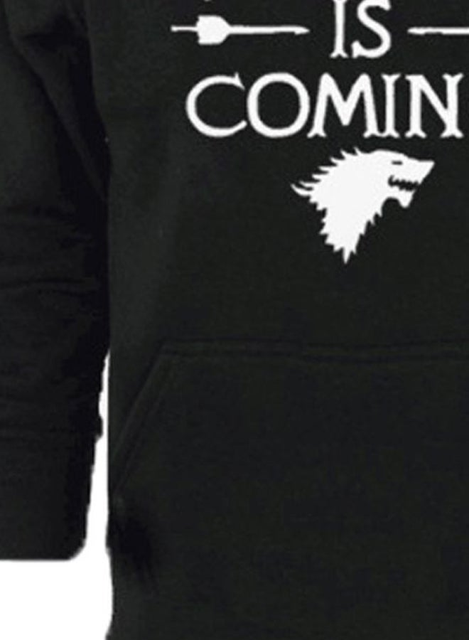 Joychic Spring And Autumn Casual Hoodie Black/White - Image 2
