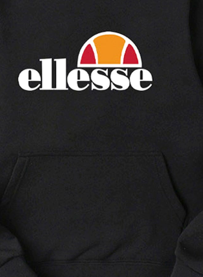 جوي شيك هودي مطبوع عليه كلمة "Ellesse" أسود/ أبيض - Image 2