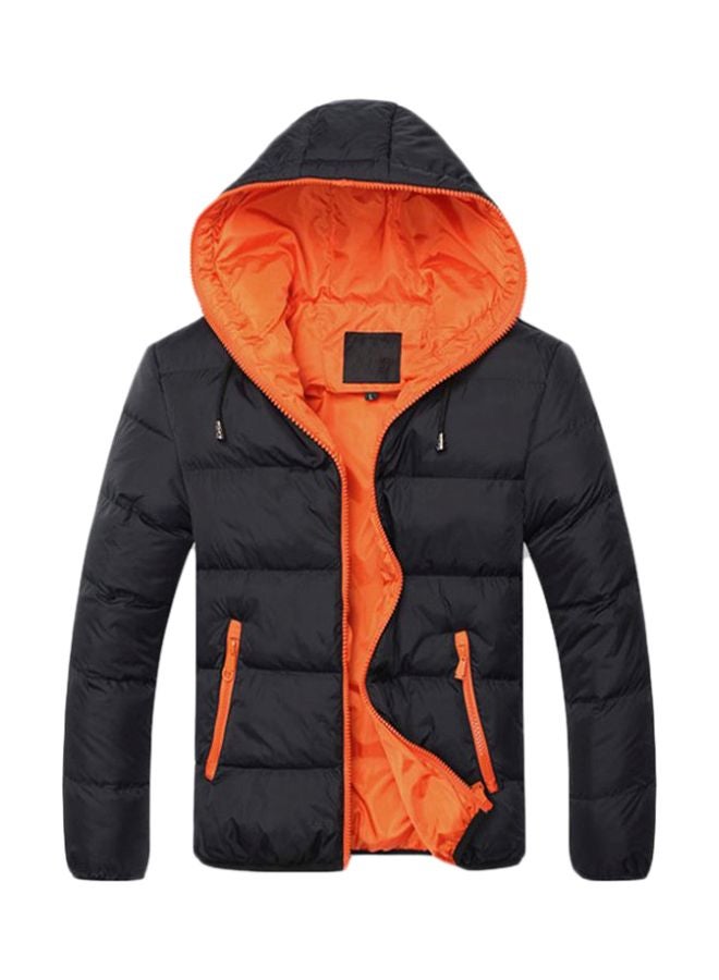 Joychic Long Sleeves Padded Jacket Black/Orange  - Image 1