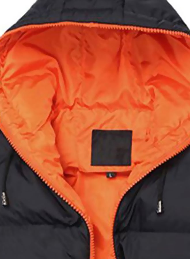 Joychic Long Sleeves Padded Jacket Black/Orange  - Image 3