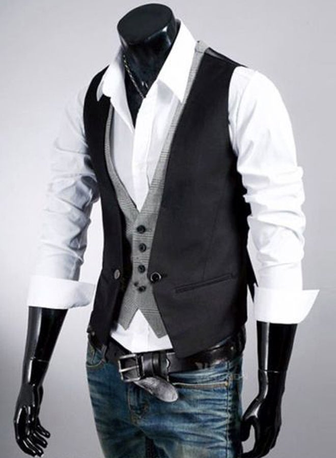 جوي شيك فيست مكون من طبقتين أسود/ رمادي - Image 2