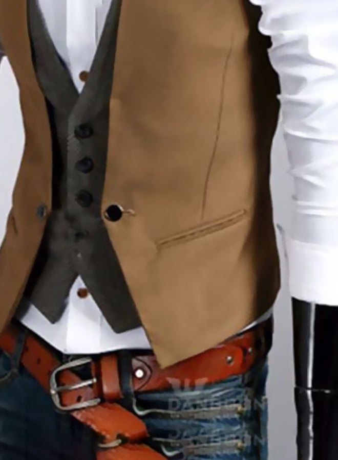 جوي شيك فيست مكون من طبقتين البني/الرمادي - Image 3