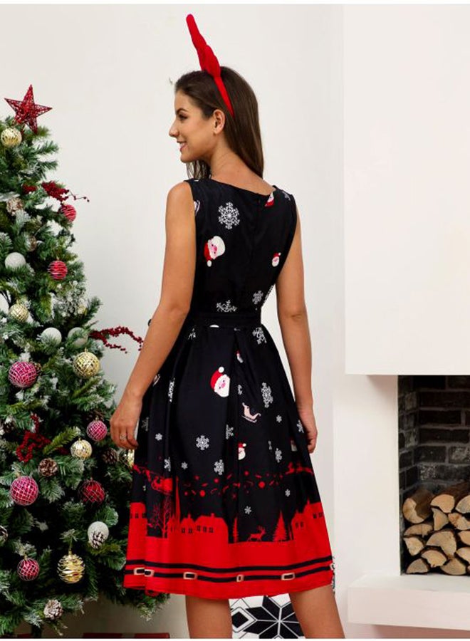 جوي شيك فستان مظلة بأكمام طويلة مطبوع - Image 2