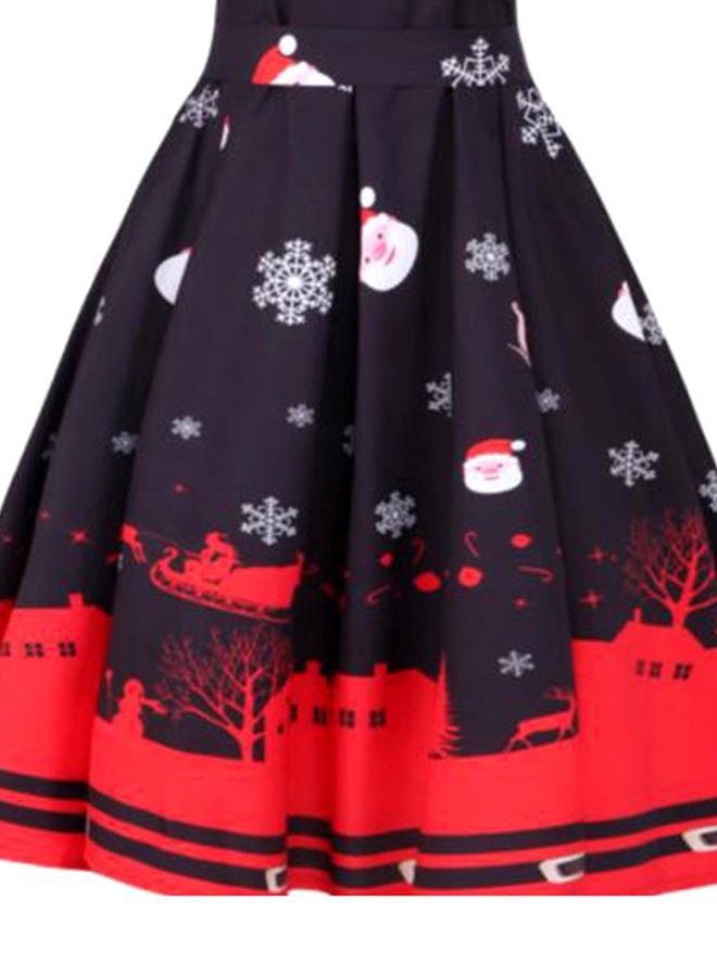 جوي شيك فستان مظلة بأكمام طويلة مطبوع - Image 3