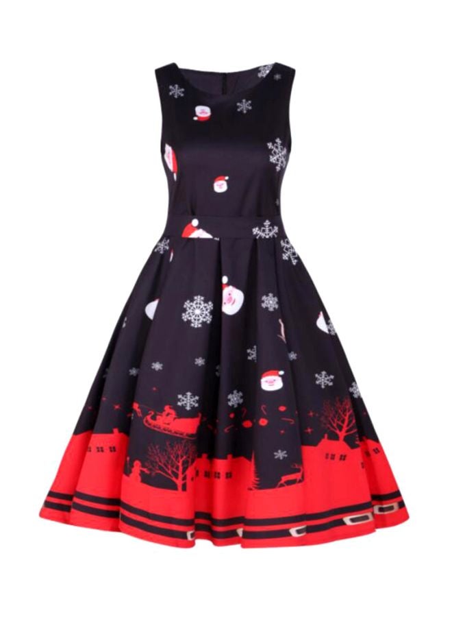 جوي شيك فستان مظلة بأكمام طويلة مطبوع - Image 1