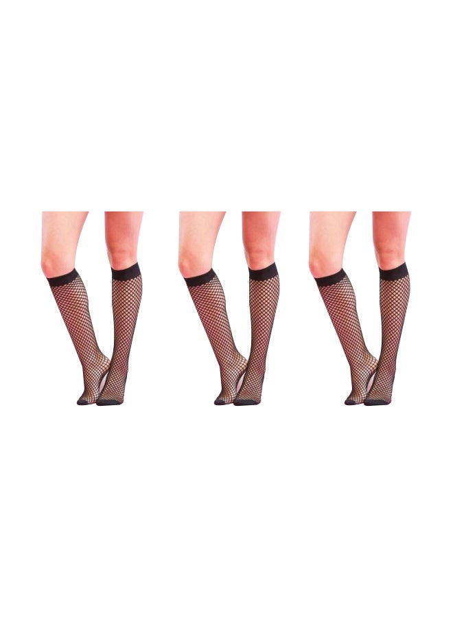 Generic 3-Piece Fishnet Stockings Black  - Image 1