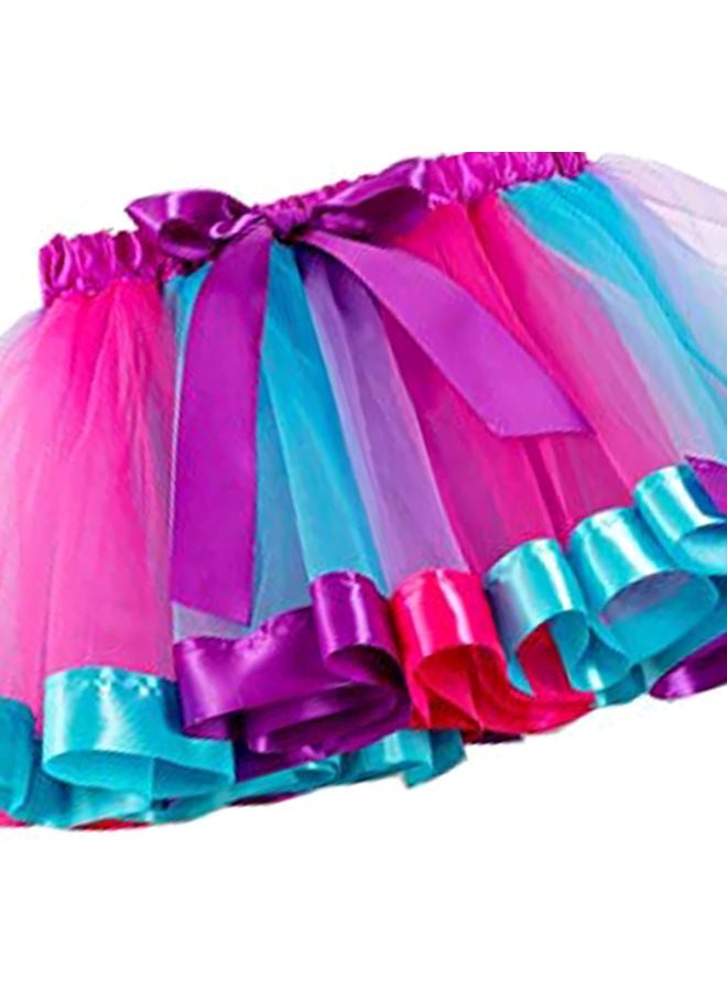 2-Piece Tutu Skirt With Headband Set Blue/Pink/White  - Image 3