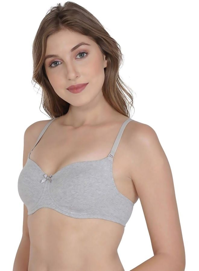 JOCKEY - Non-Wired Padded Bra Lt. Grey Melange - Image 1