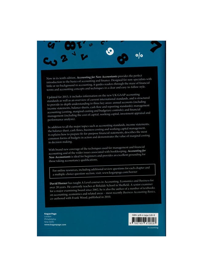 ‎Accounting for Non‎-‎Accountants, ‎10‎th Edition‎ Paperback English by David Horner - 2015‎‎  - Image 2